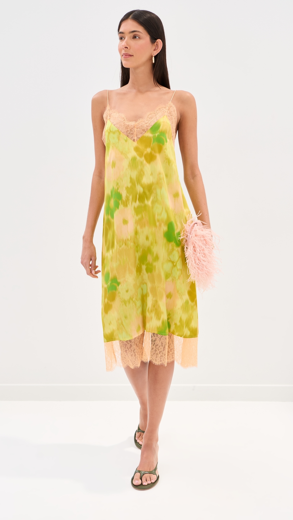 Layla Silk Dress Floral Yellow