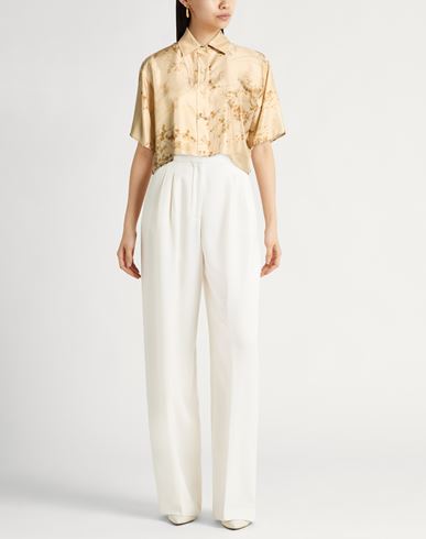 Woman Shirt Beige Size 4 Silk