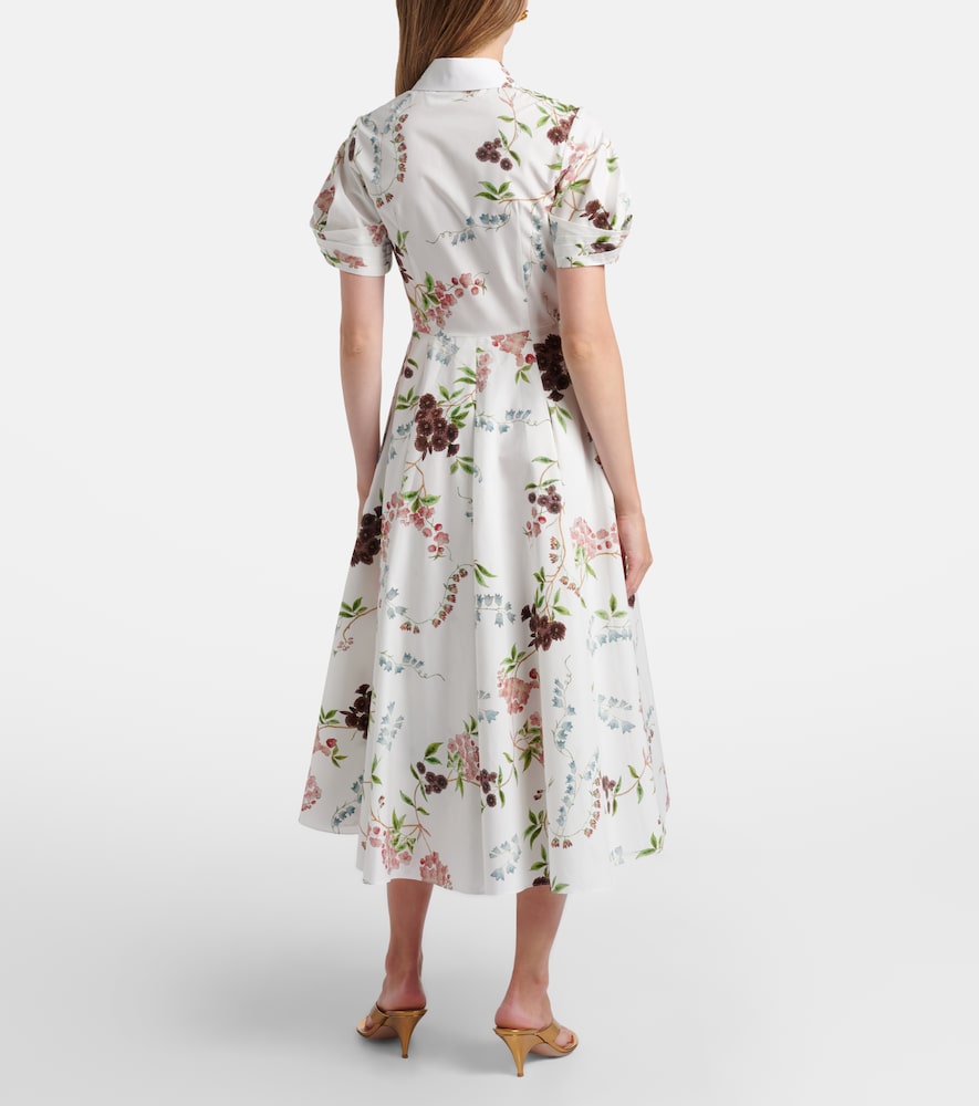 Floral cotton poplin shirt dress