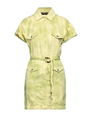 Woman Mini dress Lime green Size 2 Cotton, Lyocell
