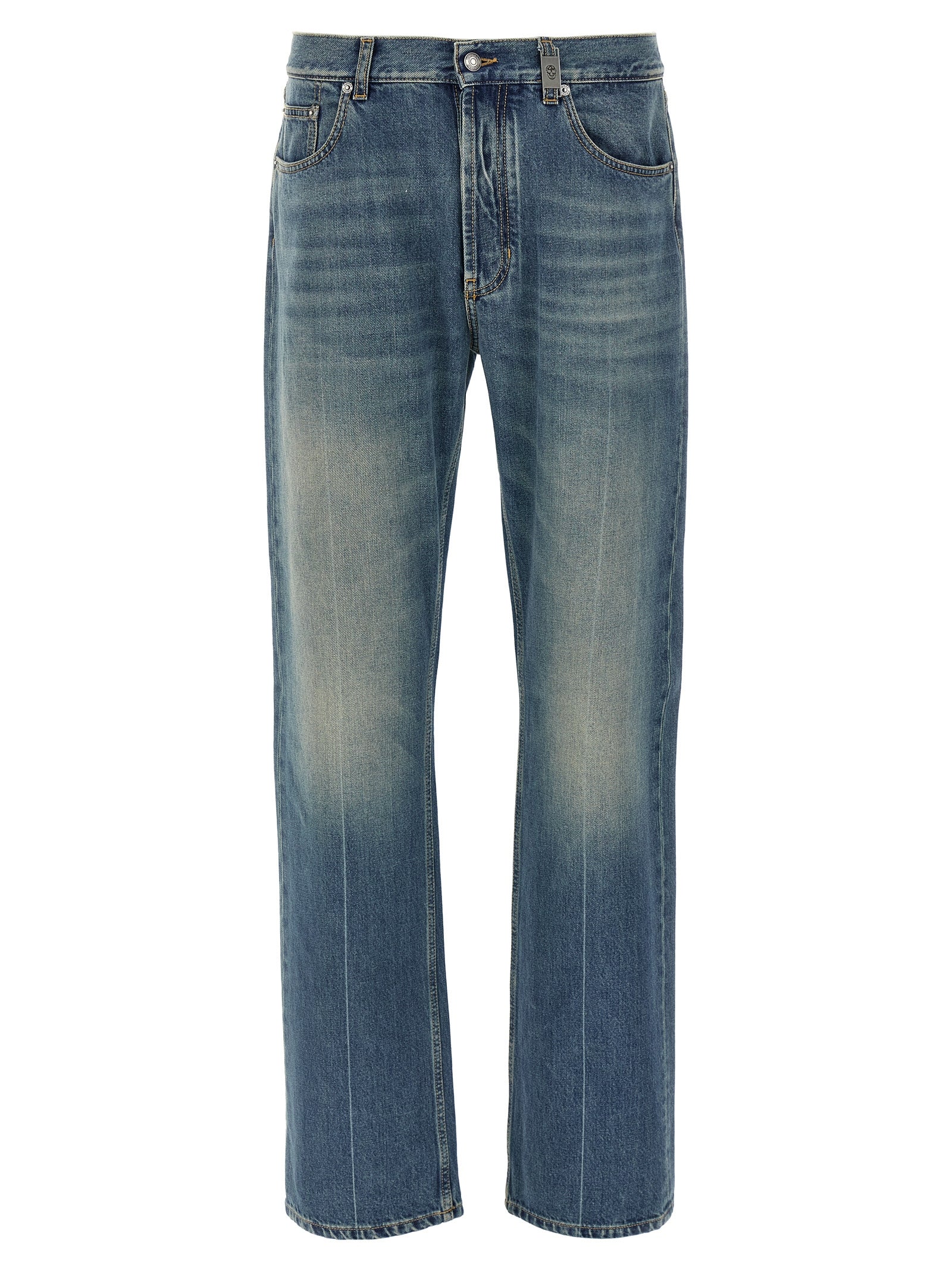 Stonewashed Cotton Jeans — Blue