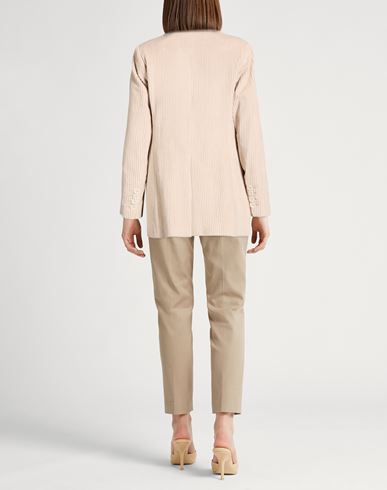 Woman Blazer Beige Size 0 Cotton