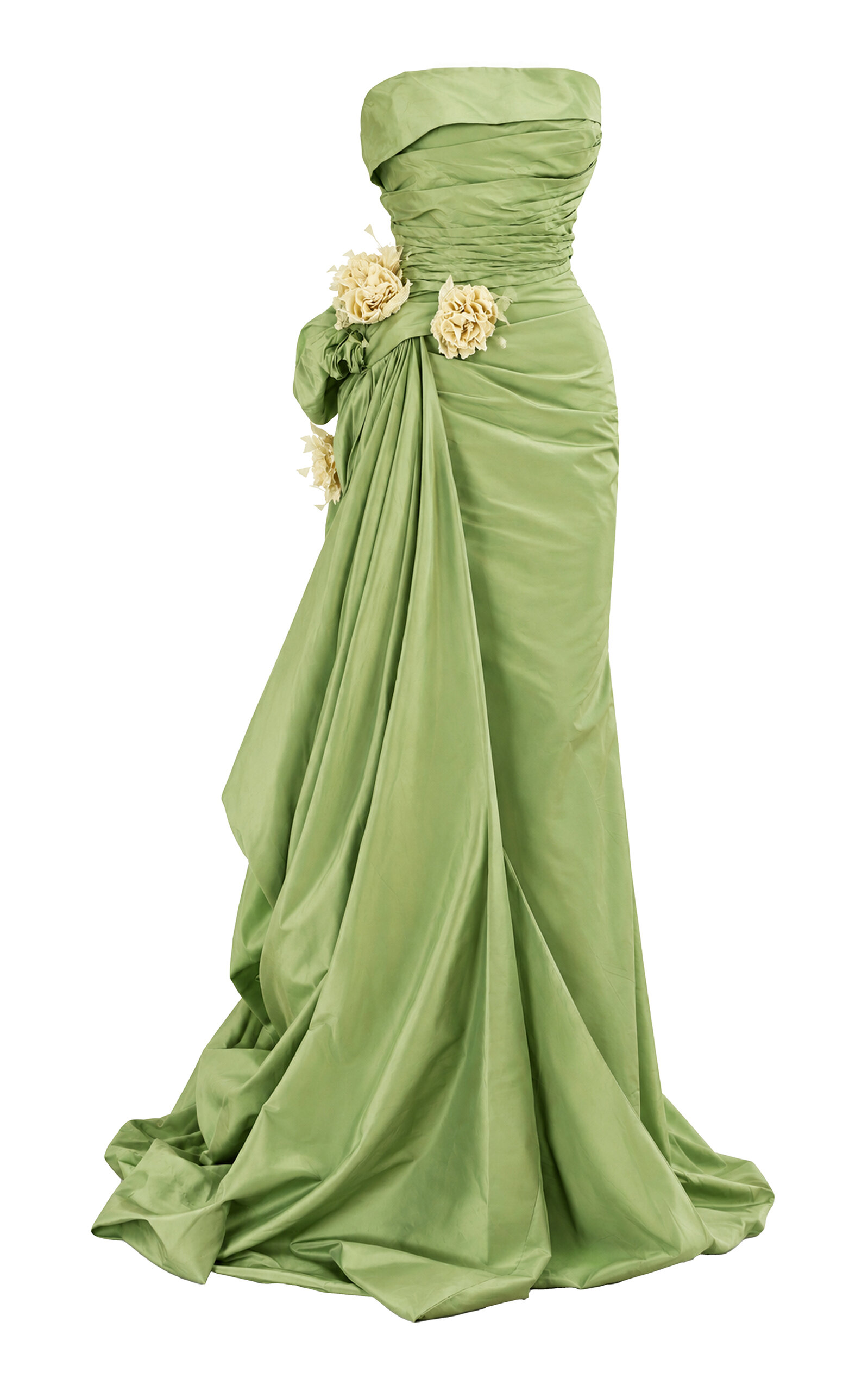 Pistachio Belle Silk Maxi Dress - Moda Operandi