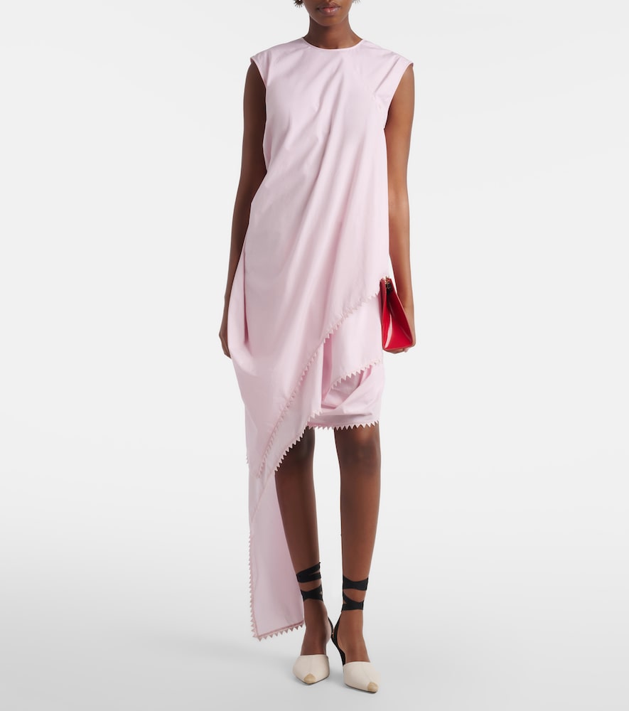 Traversin asymmetric cotton poplin minidress