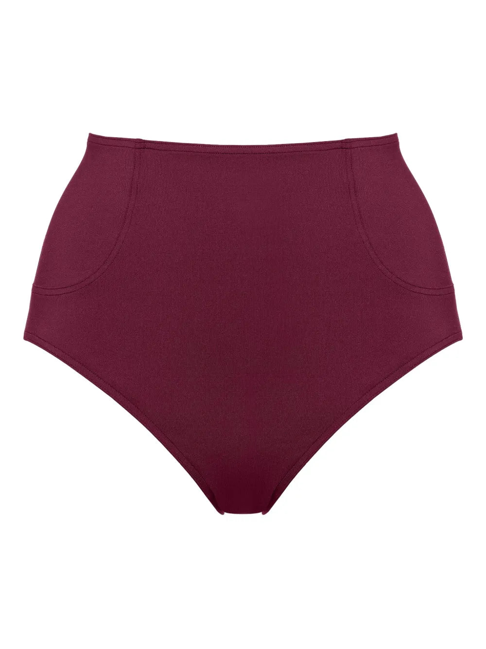 High-Waisted Briefs — Burgundy