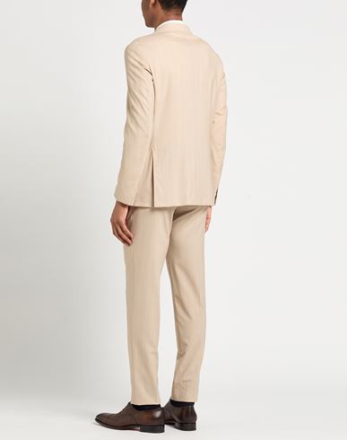 33048876sp Man Suit Sand Size 40 Wool, Silk, Elastane
