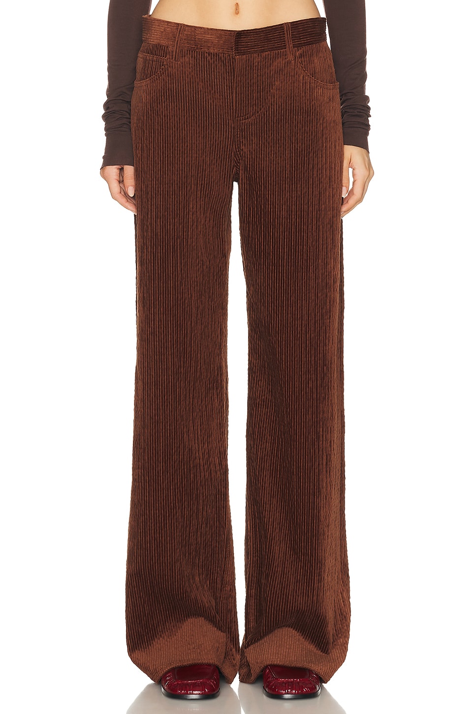 Magda Butrym Wide Leg Trouser in Orange - Orange. 40 also