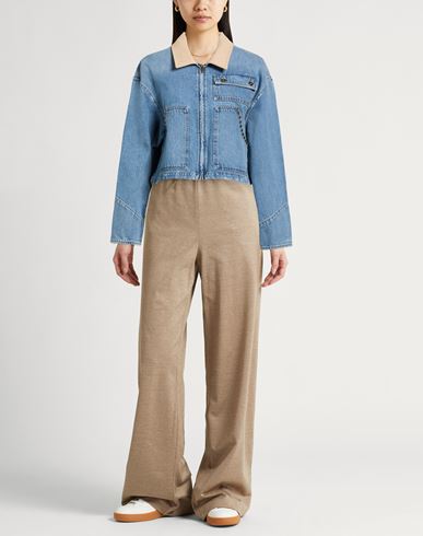 Woman Denim outerwear Blue Size 10 Cotton