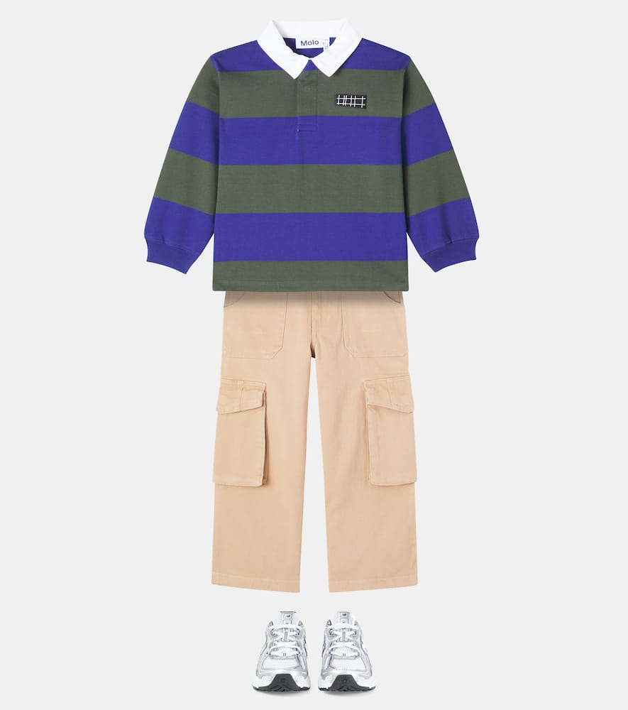 Relz striped cotton polo sweater
