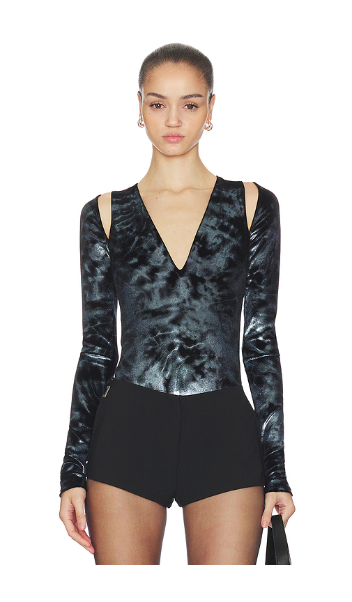 Lapointe BODY VELOUR V NECK en Blue. L. Also en M