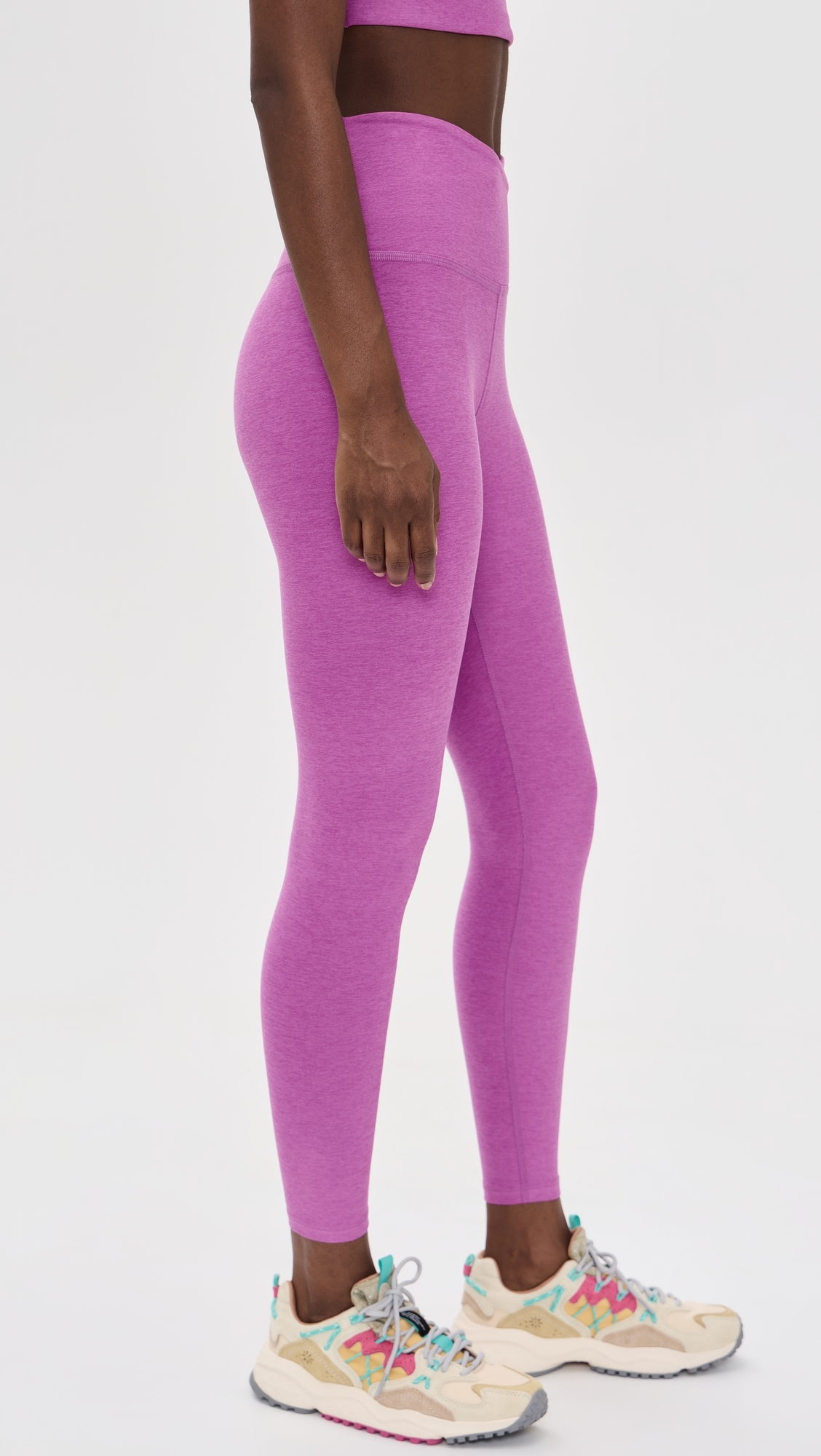 Spacedye At Your Leisure Midi Leggings Fun Fuchsia Heather