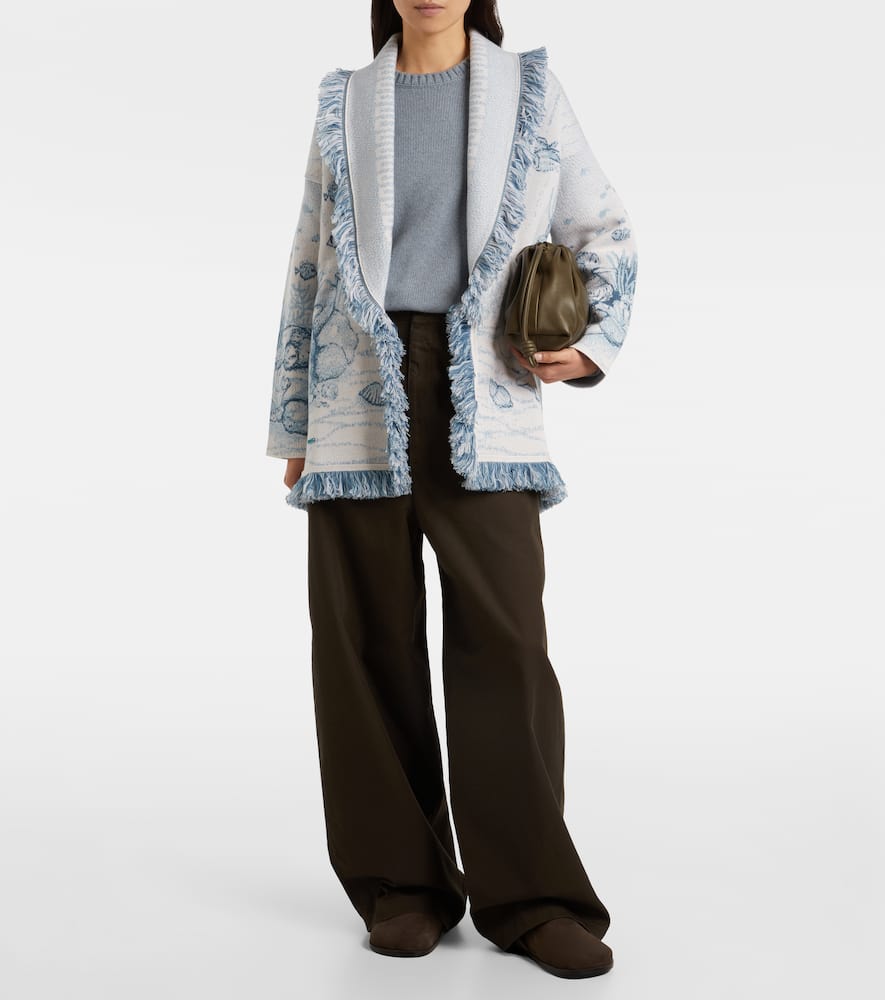 Deep In The Ocean wool-blend cardigan