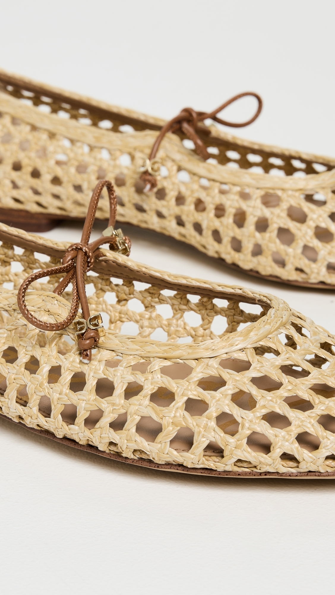 Sam Edelman Marcie Woven Mary Jane Flats Bleached Beechwood/Saddle