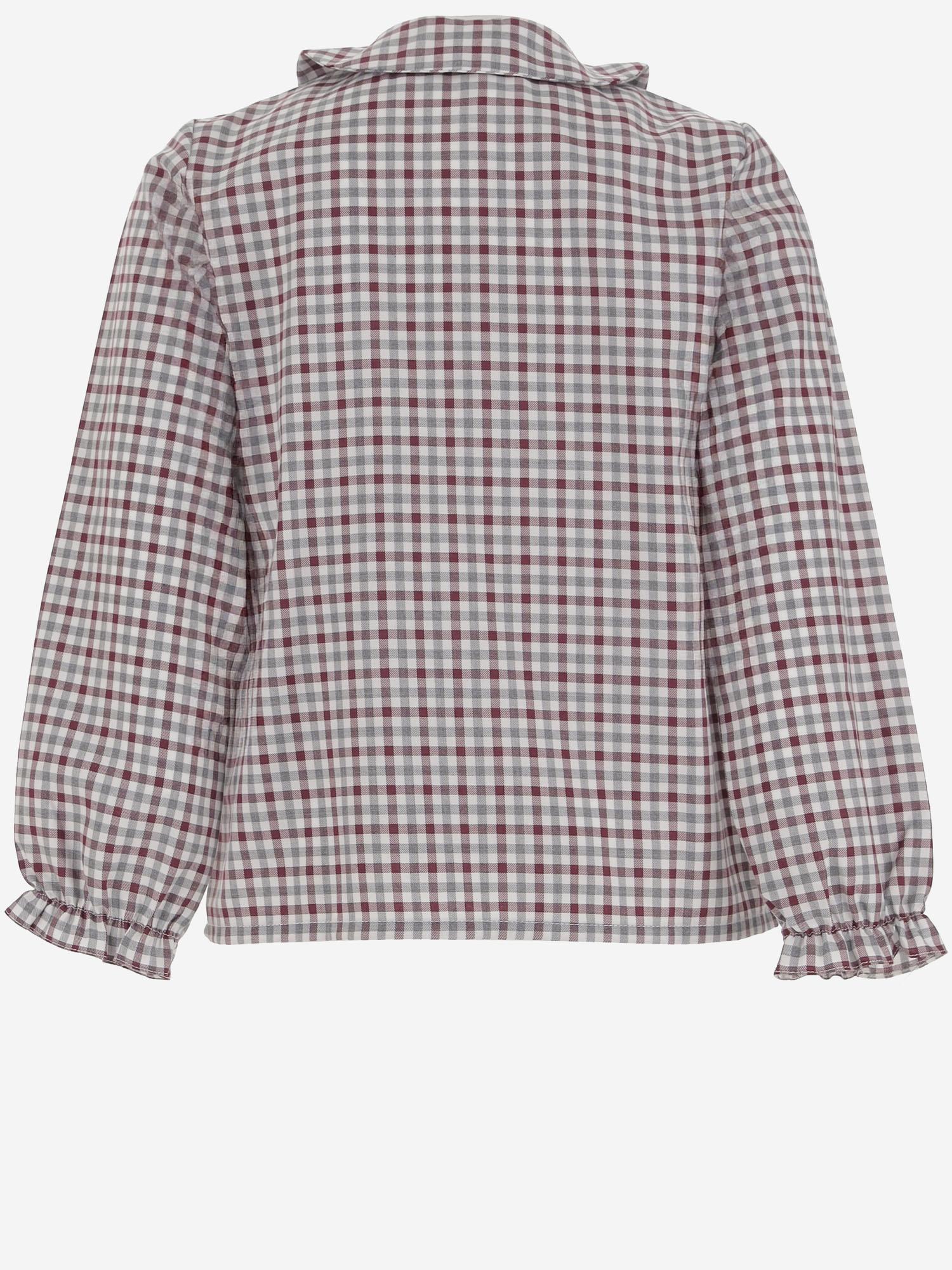 Check Pattern Cotton Shirt — Multicolor
