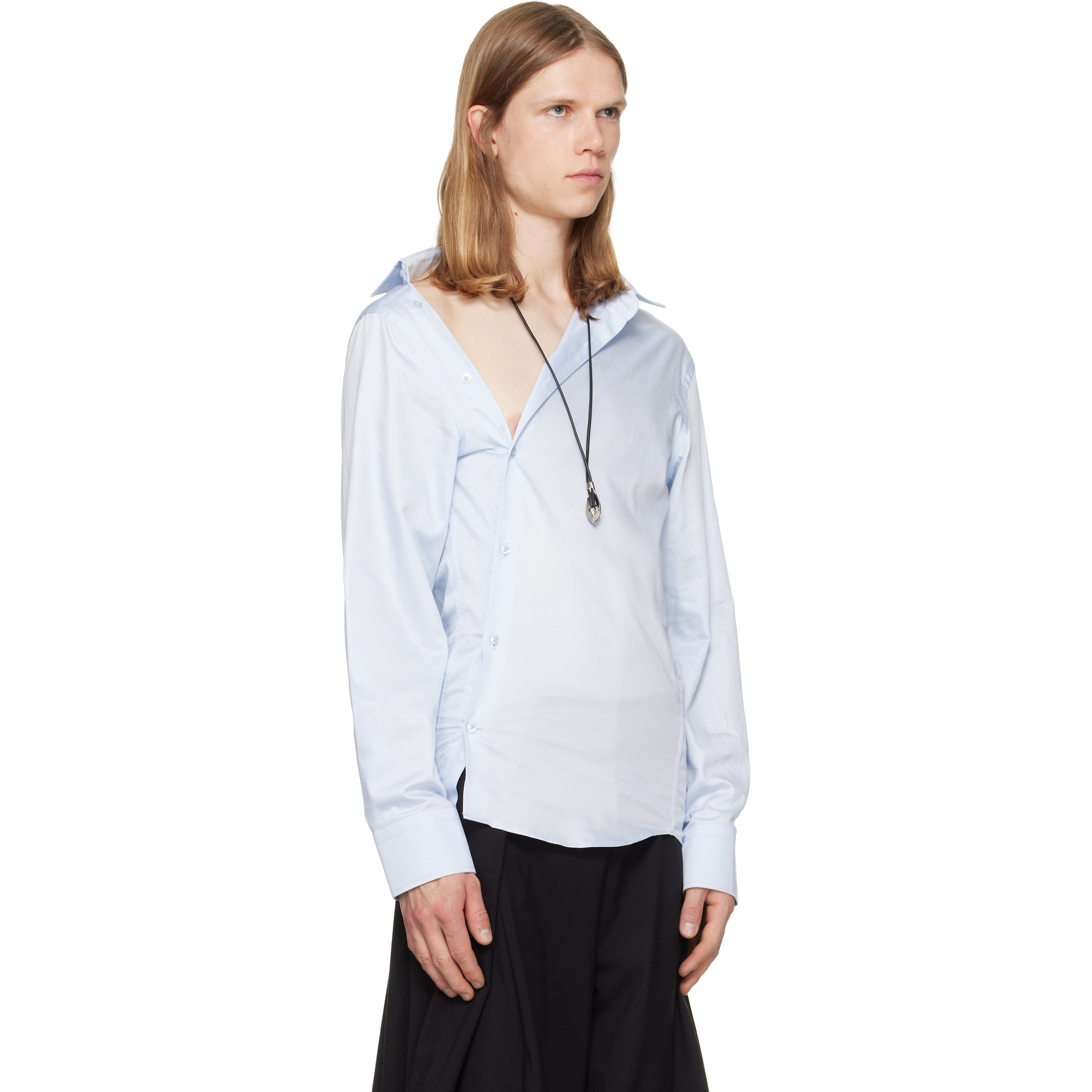Blue Asymmetric Shirt