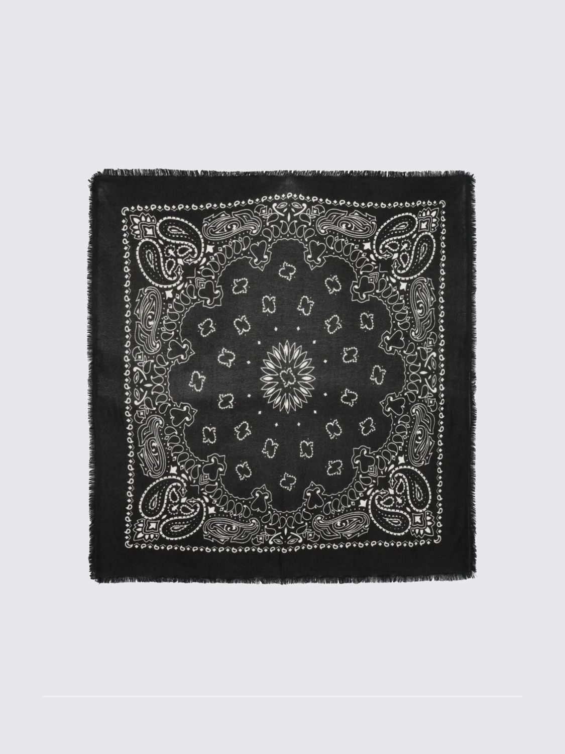 Hachiko paisley-print cashmere scarf - Black