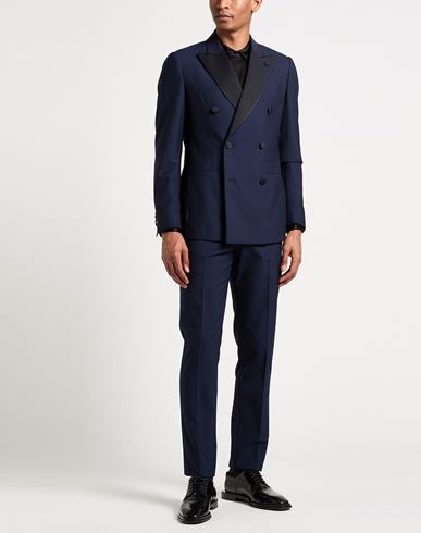 Man Suit Midnight blue Size 40 Wool, Elastane