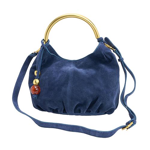 Legacy Silky Suede Metallic Handle Hobo