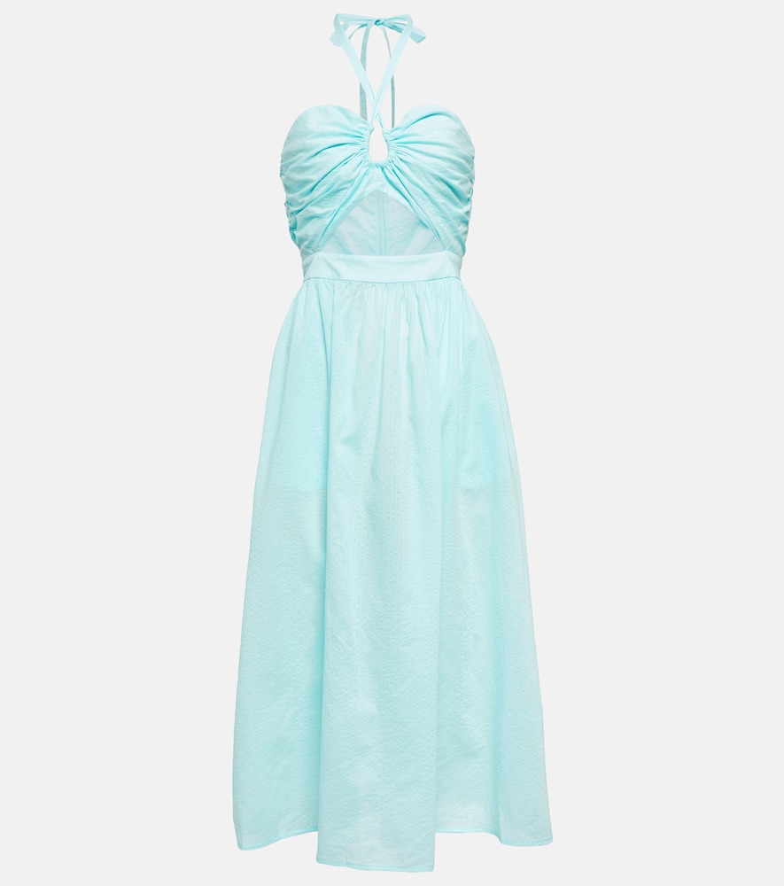 Marysia Cutout cotton midi dress