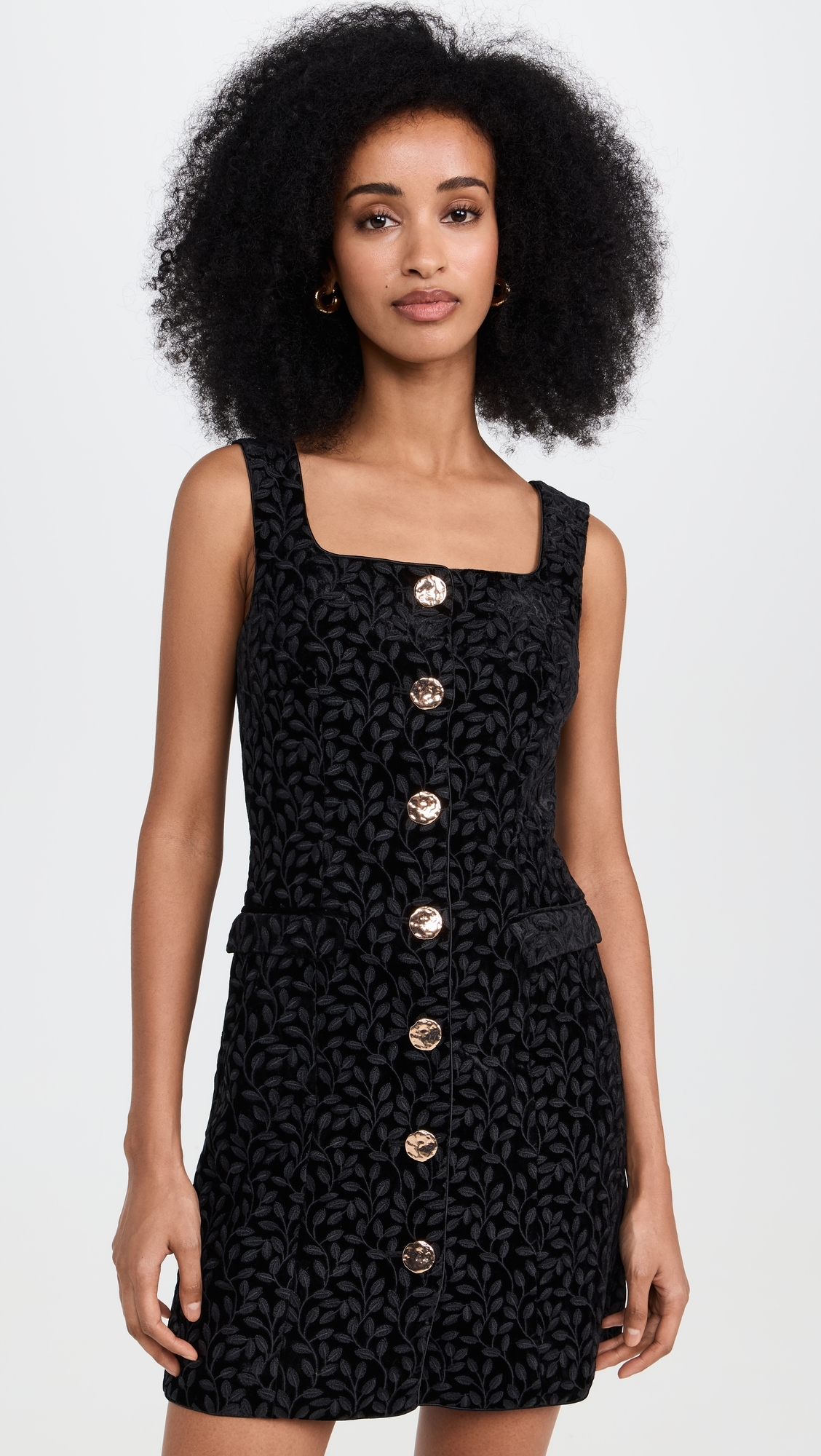 Mika Velvet Dress Noir Featherleaf