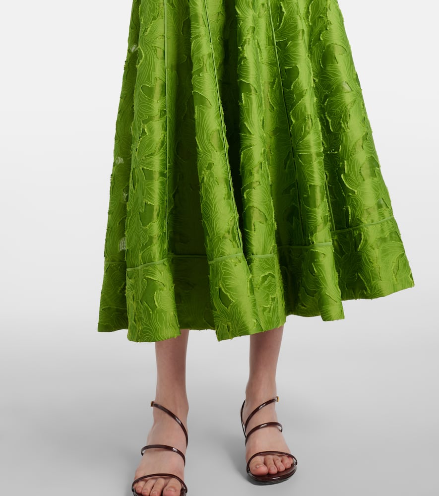 Imogen jacquard bustier dress