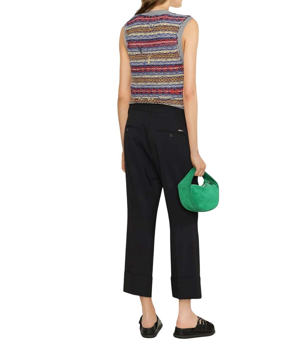 Cropped flare trousers