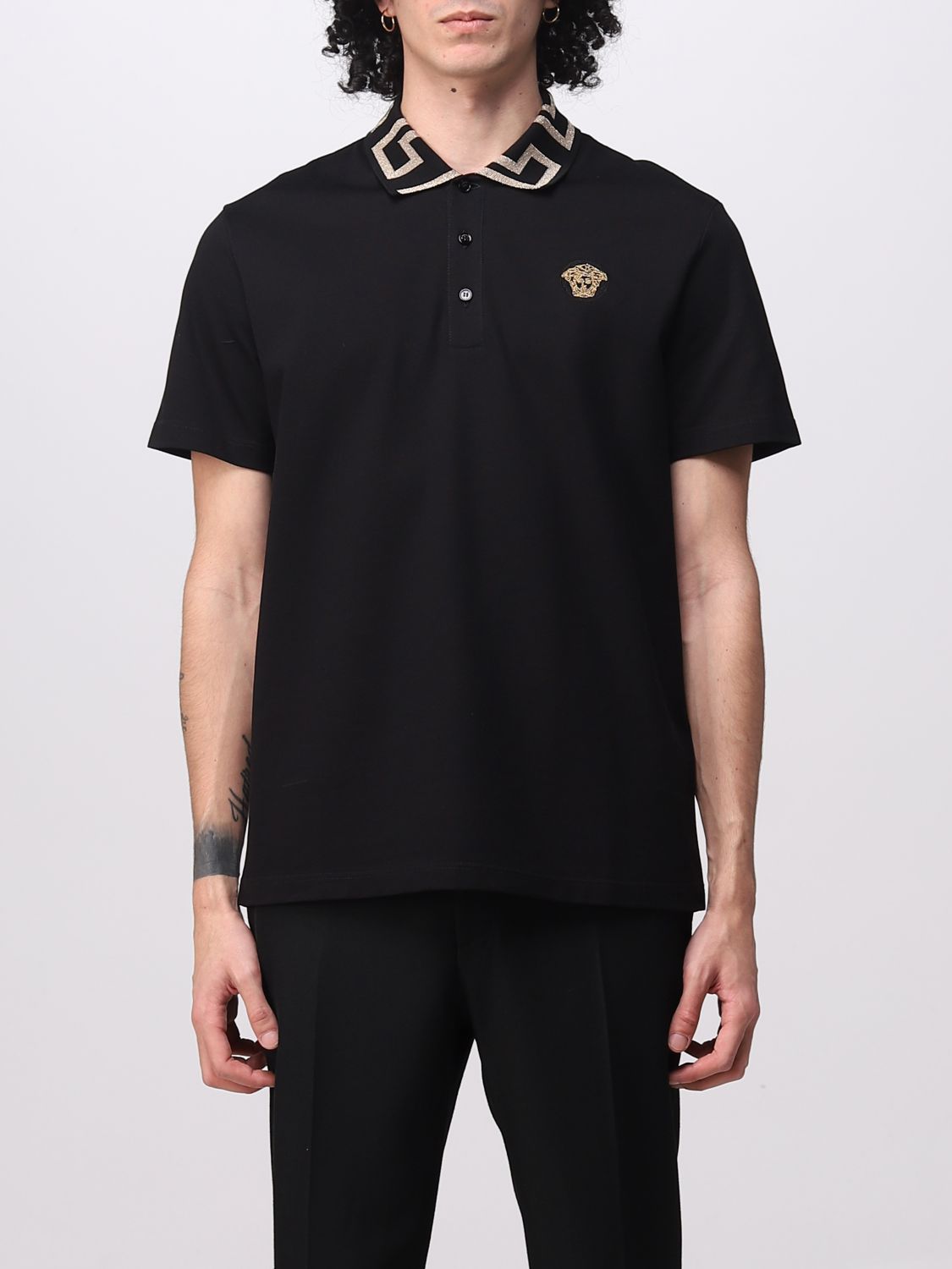 Polo Shirt Men color Black