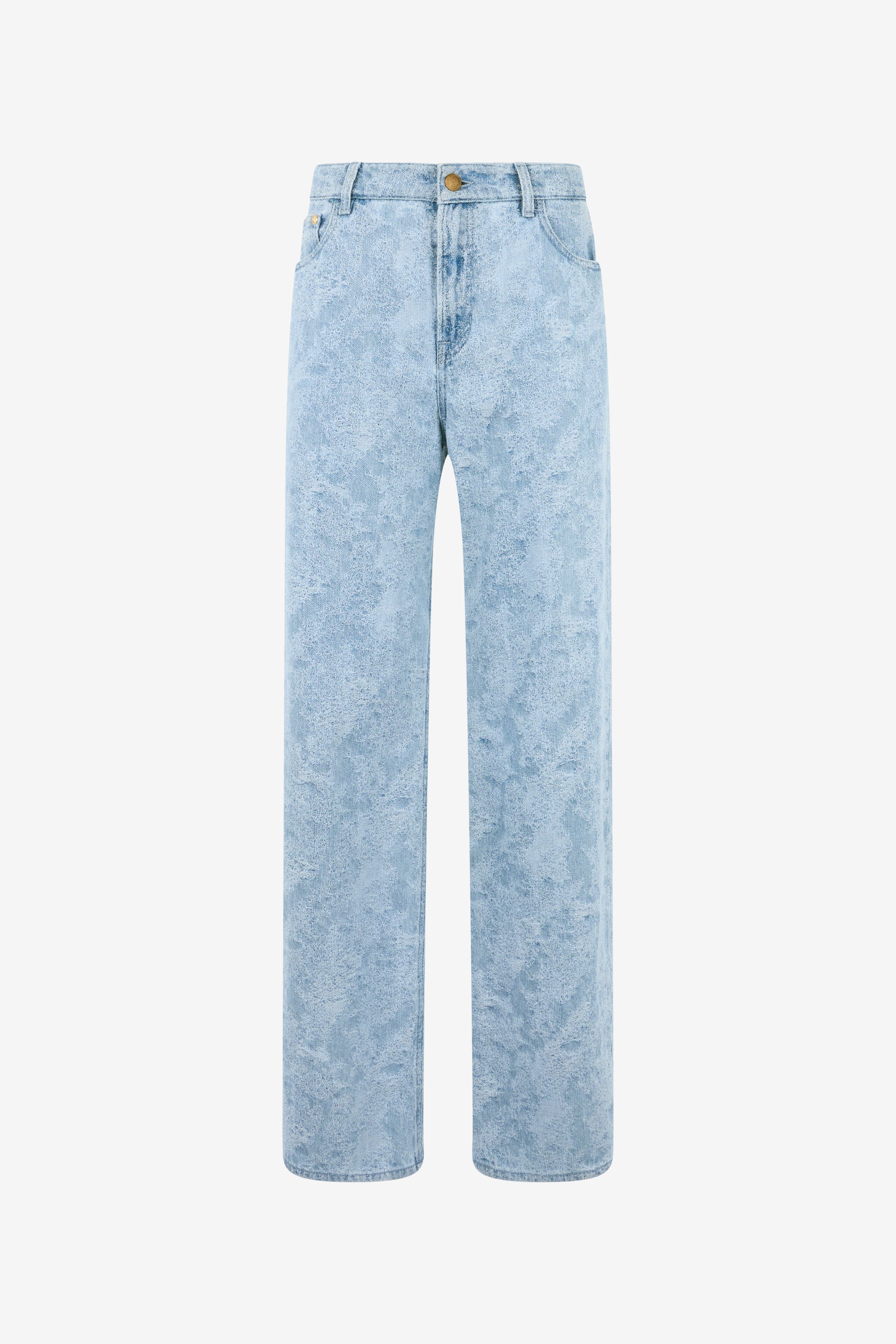 Wide-leg Denim Trousers