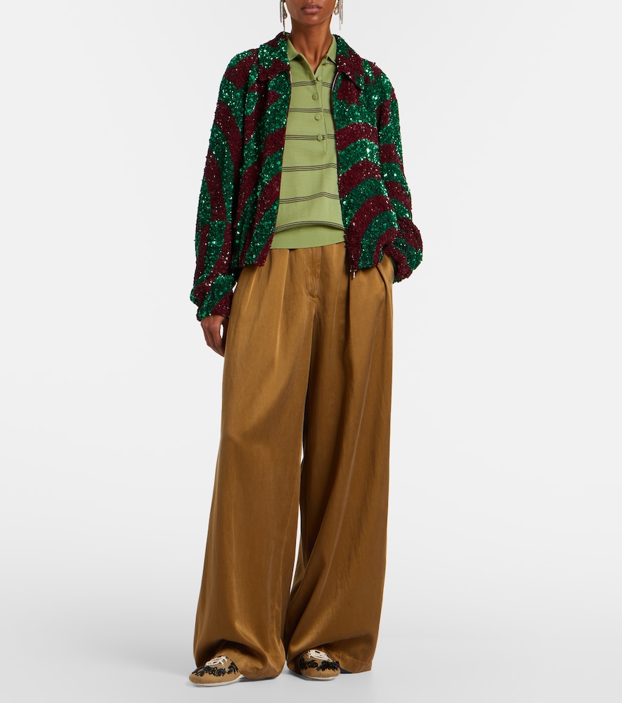 Sequined blouson jacket