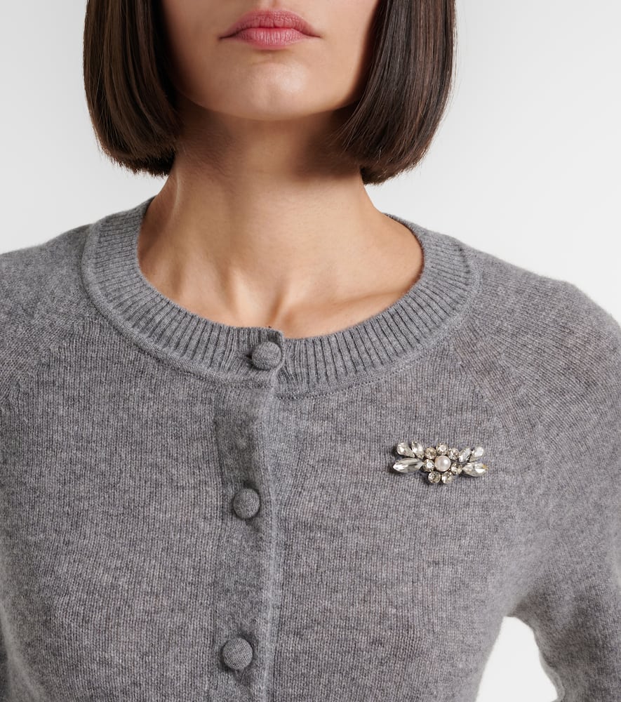 Embellished cashmere cardigan