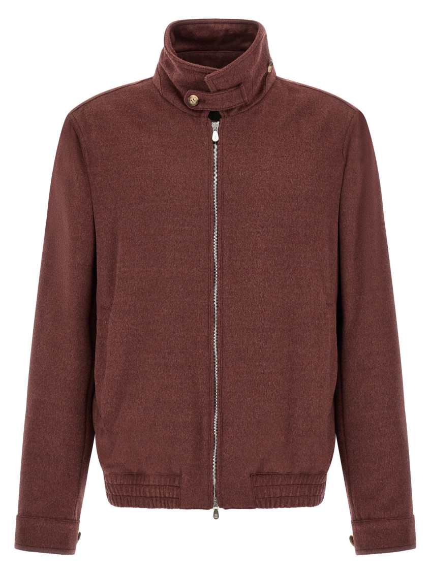 Maroon Shirt Collar Jacket