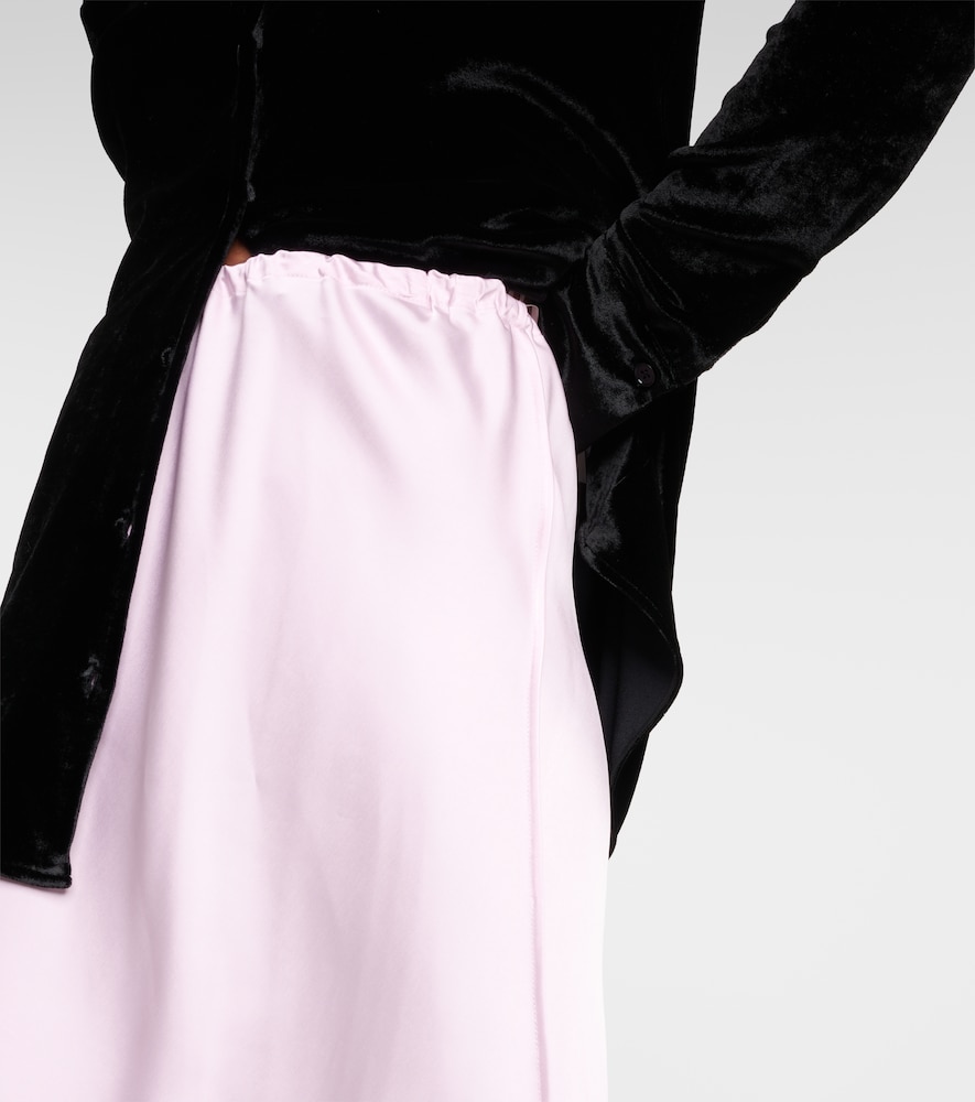Satin midi skirt