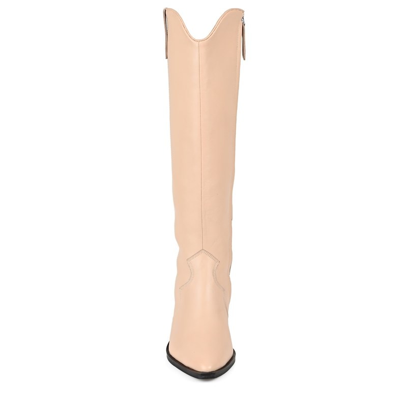 Women's Pryse Wide Calf Knee High Western Boots (Nude Leather)