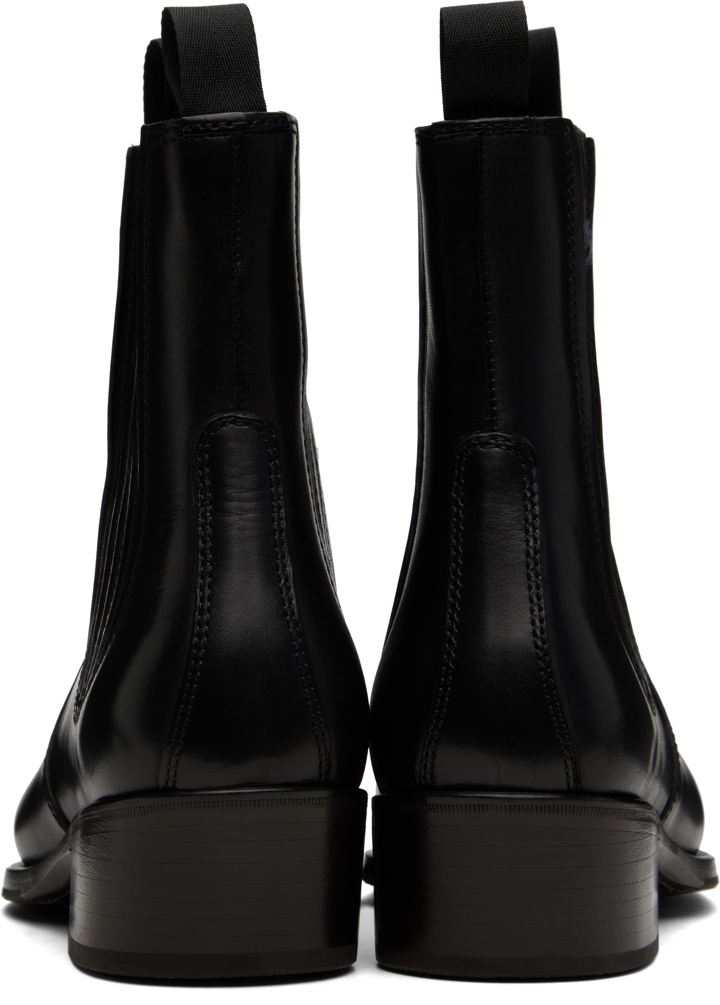 LEMAIRE Black Leather Chelsea Boots