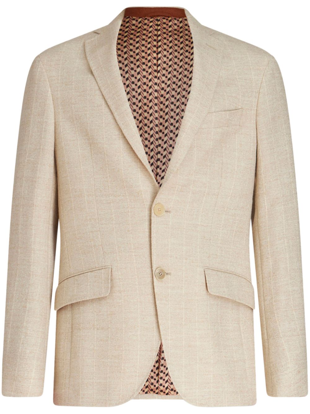 Ton-sur-ton pinstriped blazer - Neutrals