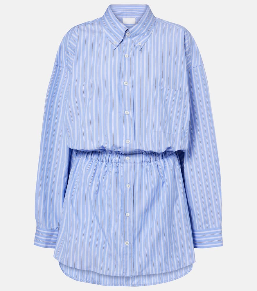 Striped cotton poplin jumpsuit