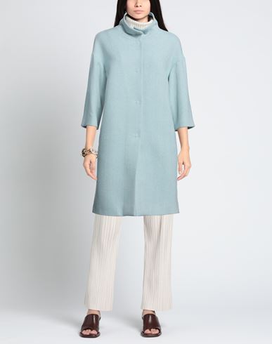 Woman Coat Sky blue Size 6 Wool, Polyamide, Polyester