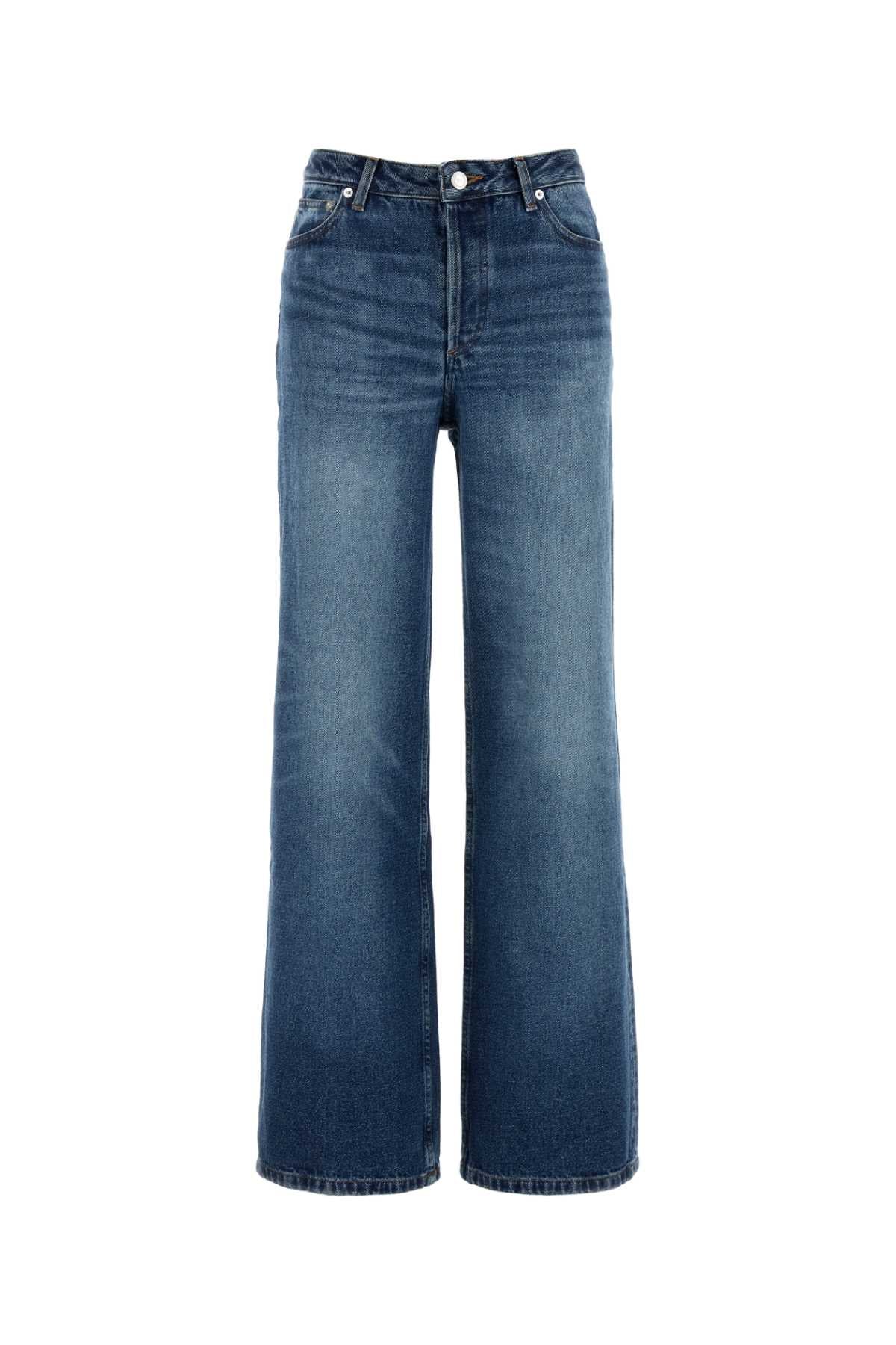 Cotton Denim Jeans — Blue