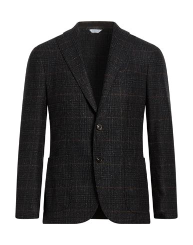 Man Blazer Black Size 36 Virgin Wool, Polyamide, Silk, Polyester, Elastane