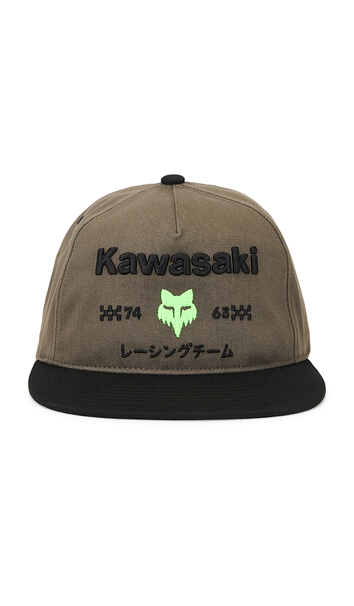 Fox Racing x Kawasaki Snapback Hat in Green