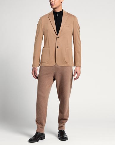 Man Blazer Camel Size 40 Viscose, Polyamide, Elastane
