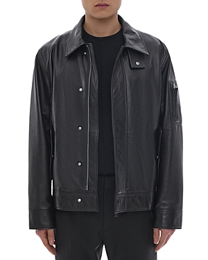 Zip-up leather jacket - Black