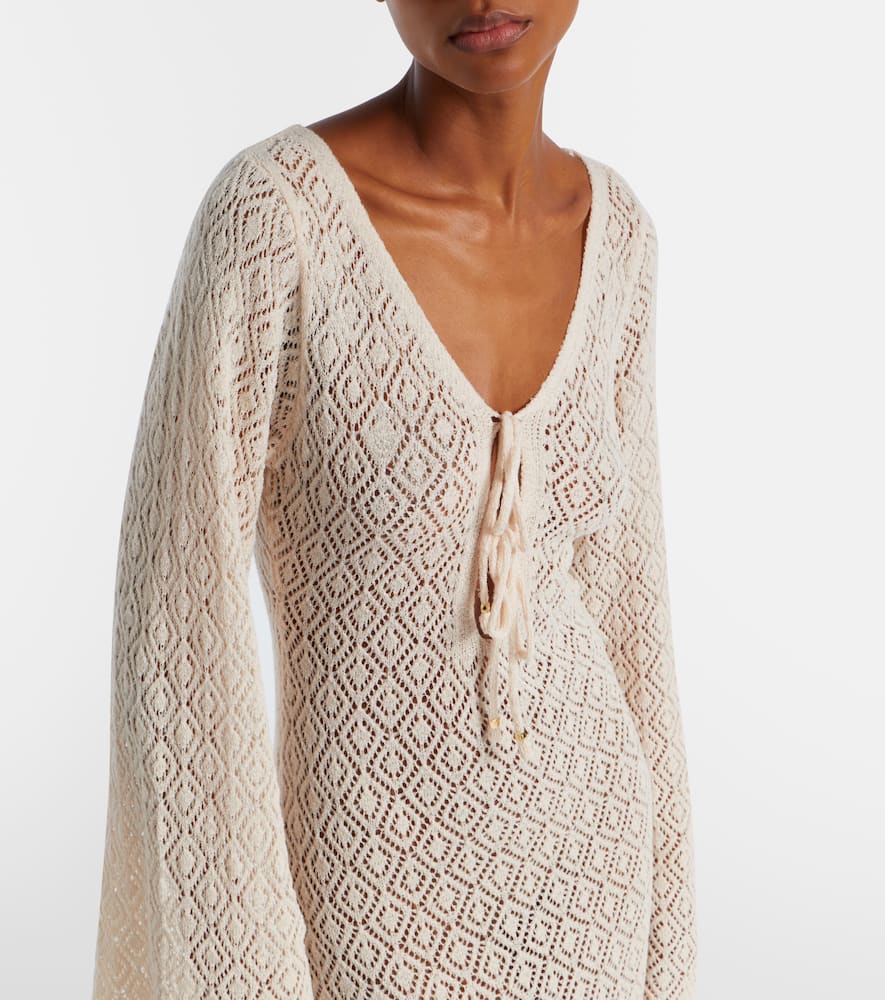 Joan open-knit beach cover-up