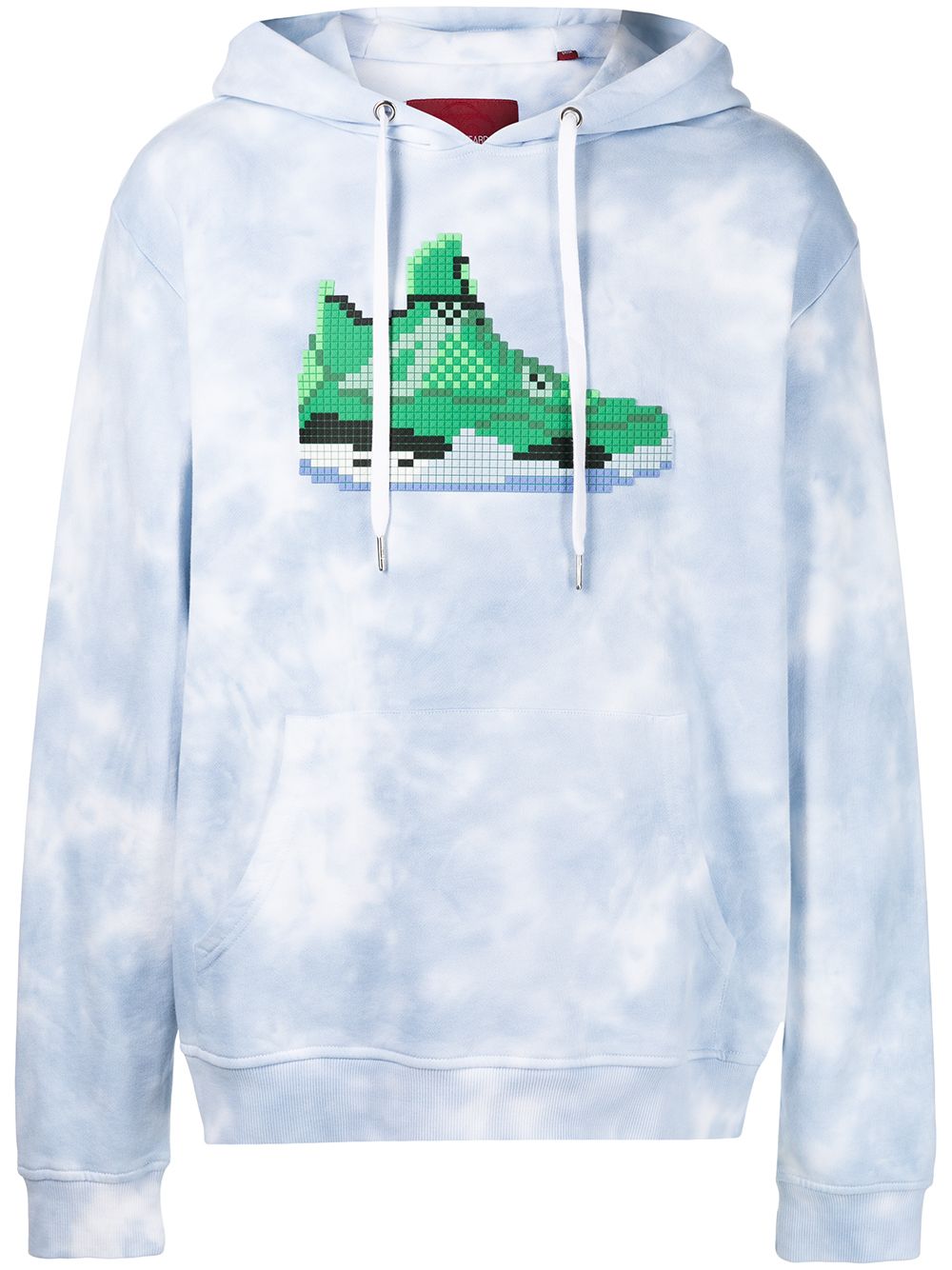 Mark 4-print cotton hoodie - White