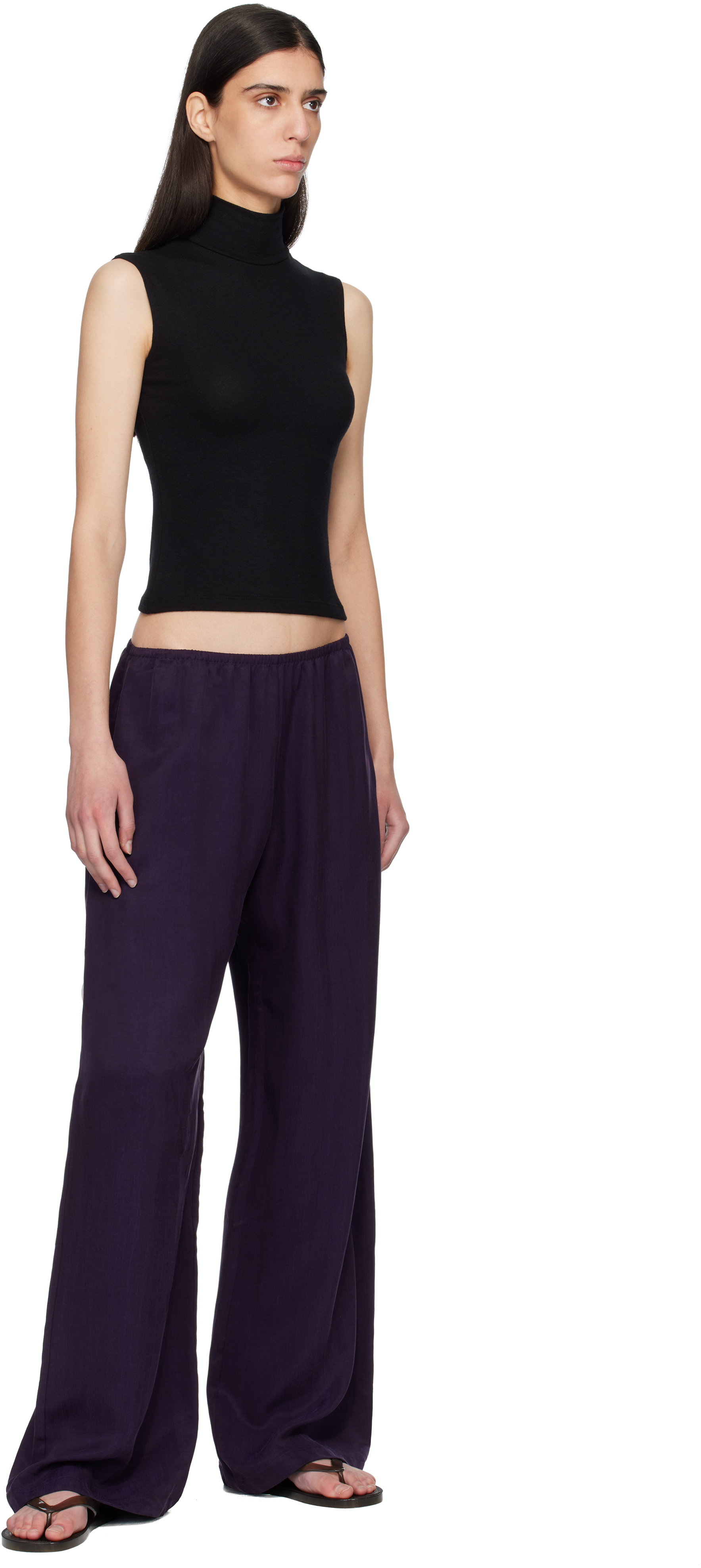 Black Lauren Sleeveless Turtleneck