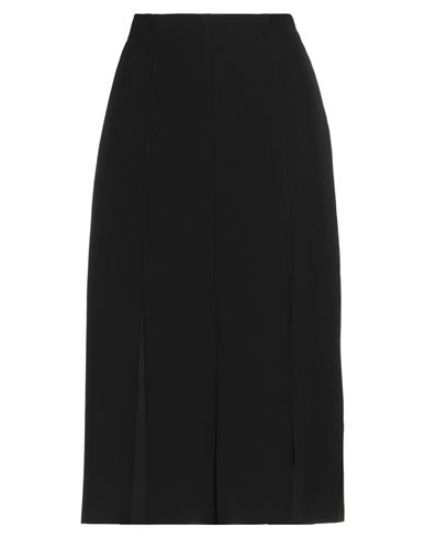 Woman Midi skirt Black Size 2 Polyester, Elastane