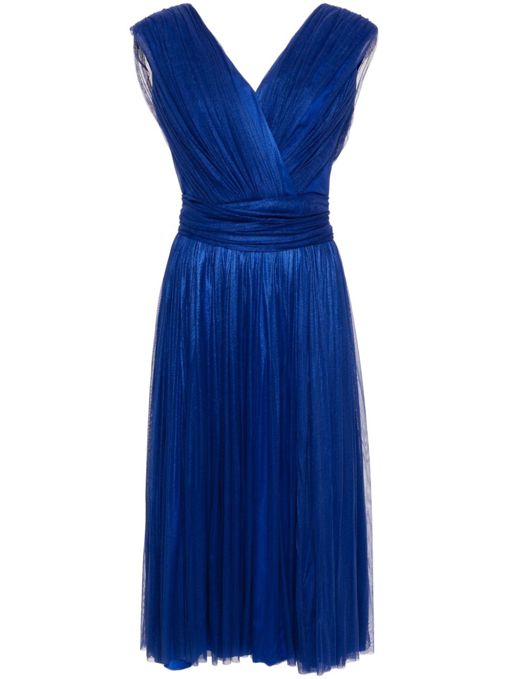 Draped midi dress - Blue