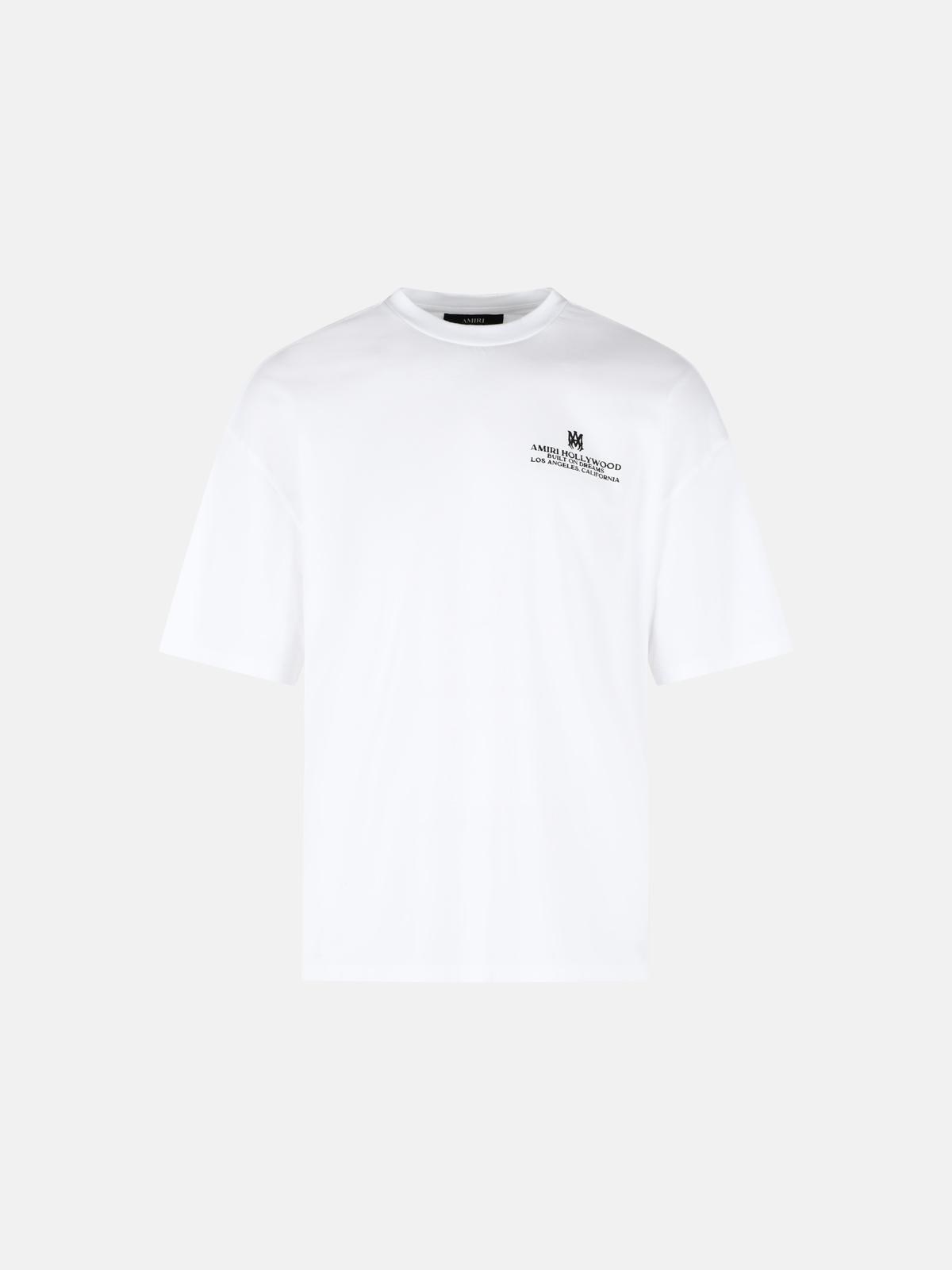 'Built On Dreams' White Cotton T-Shirt