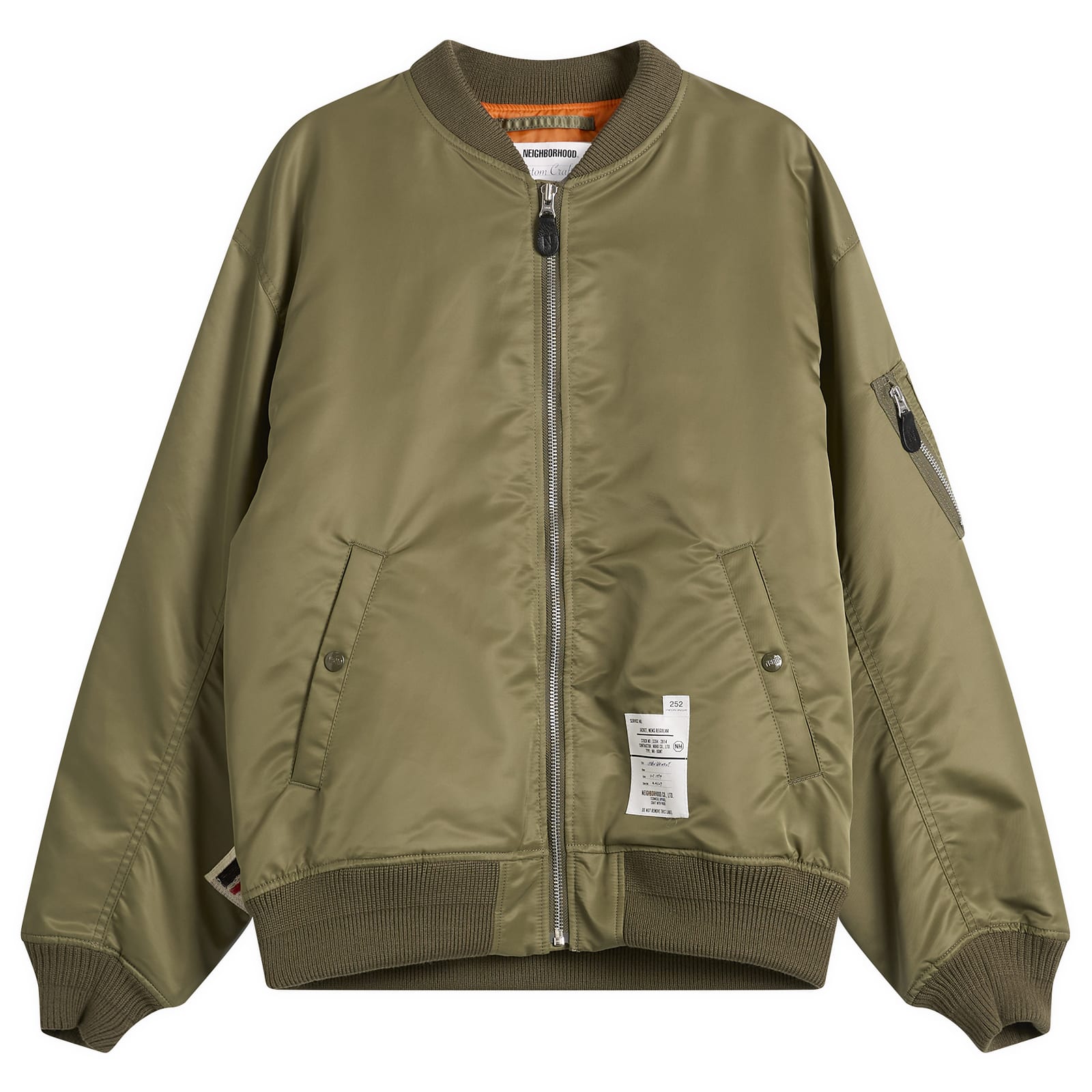Men's Mod Patch MA-1 Flight Jacket in Olive Drab