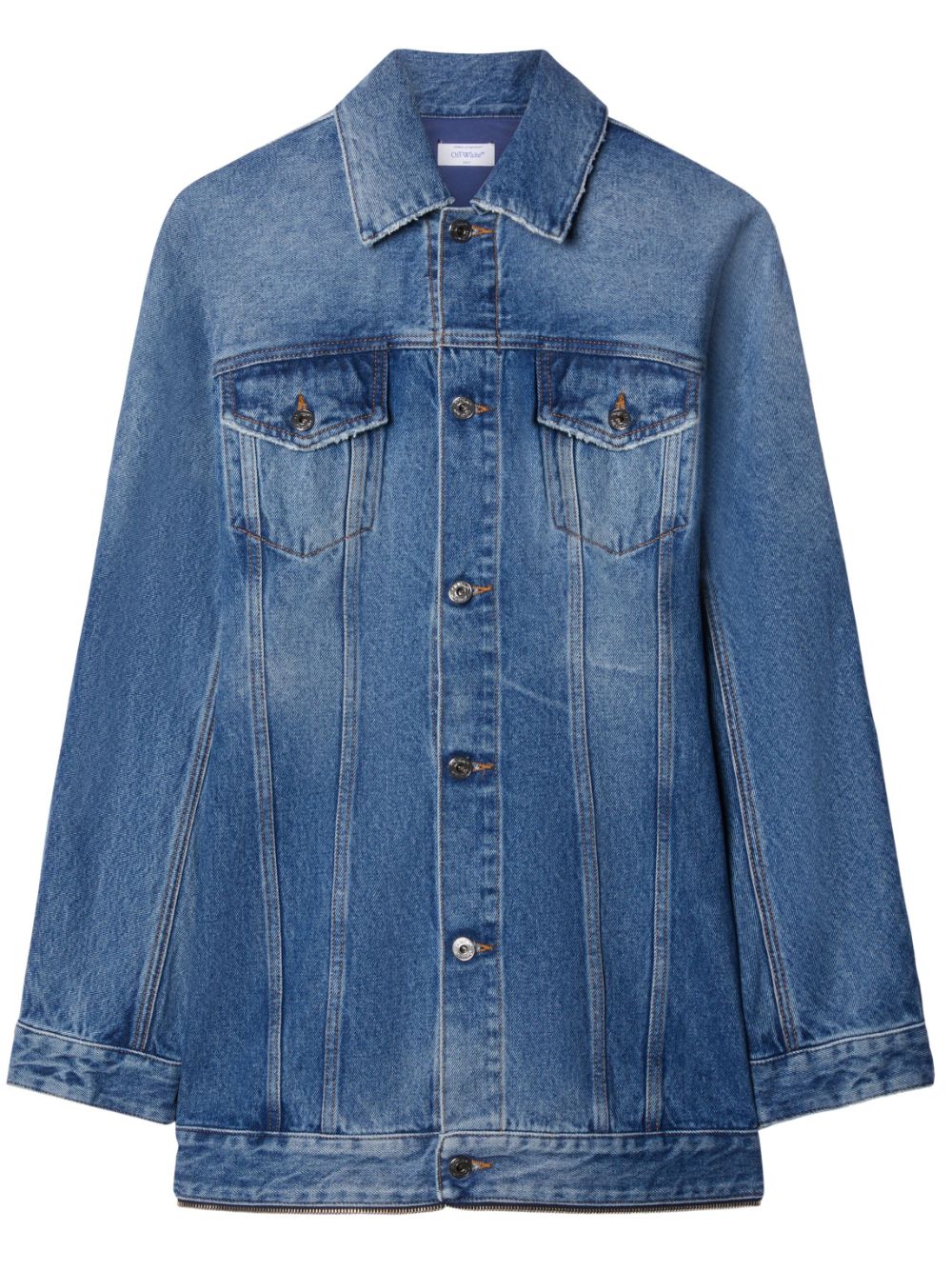 Zipped denim minidress - Blue